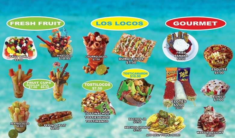 Fresh & Fruiti Raspados and More - Eureka, CA menu_pic