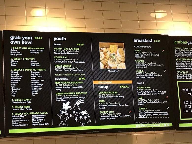 Grabbagreen - Addison, TX menu_pic