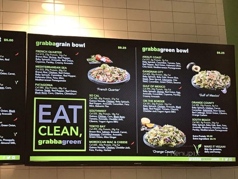 Grabbagreen - Addison, TX menu_pic
