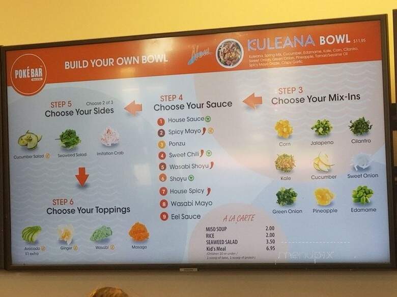 Poke Bar - San Bernardino, CA menu_pic