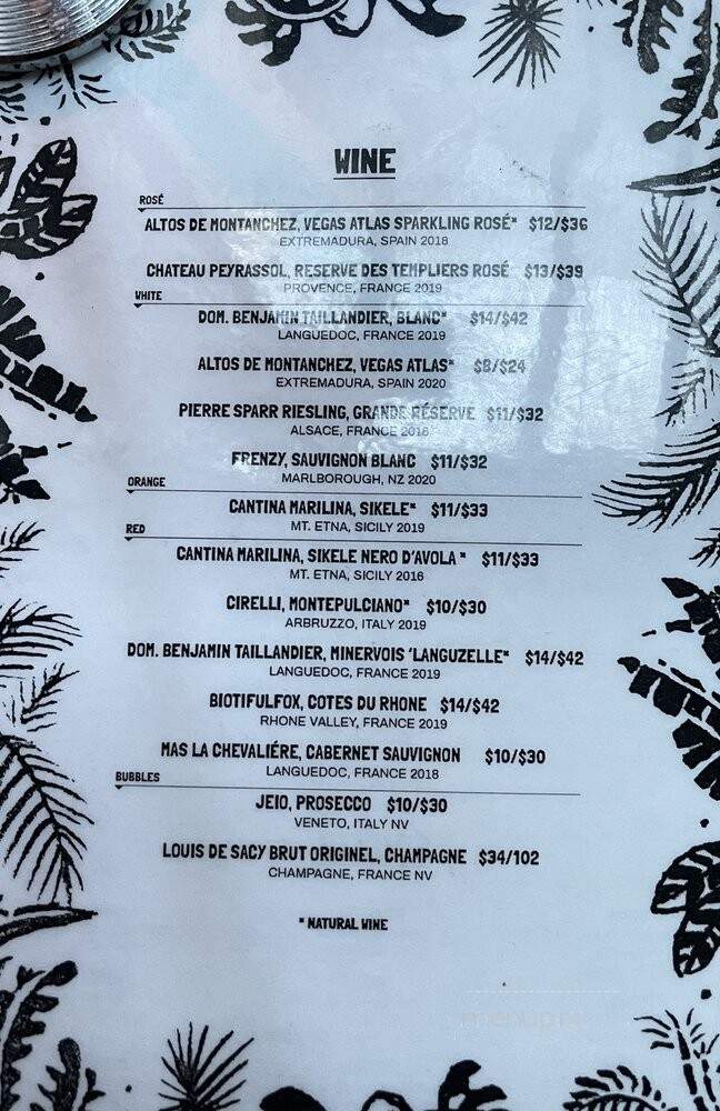 Cafe Erzulie - Brooklyn, NY menu_pic