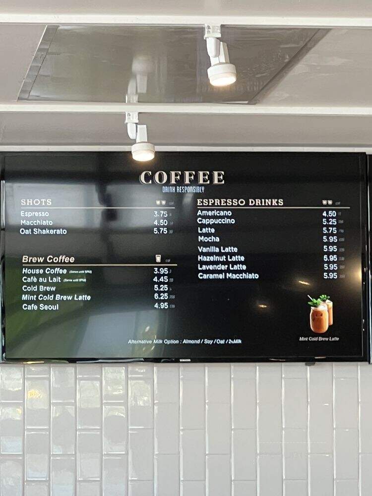 Caffe Bene - San Jose, CA menu_pic