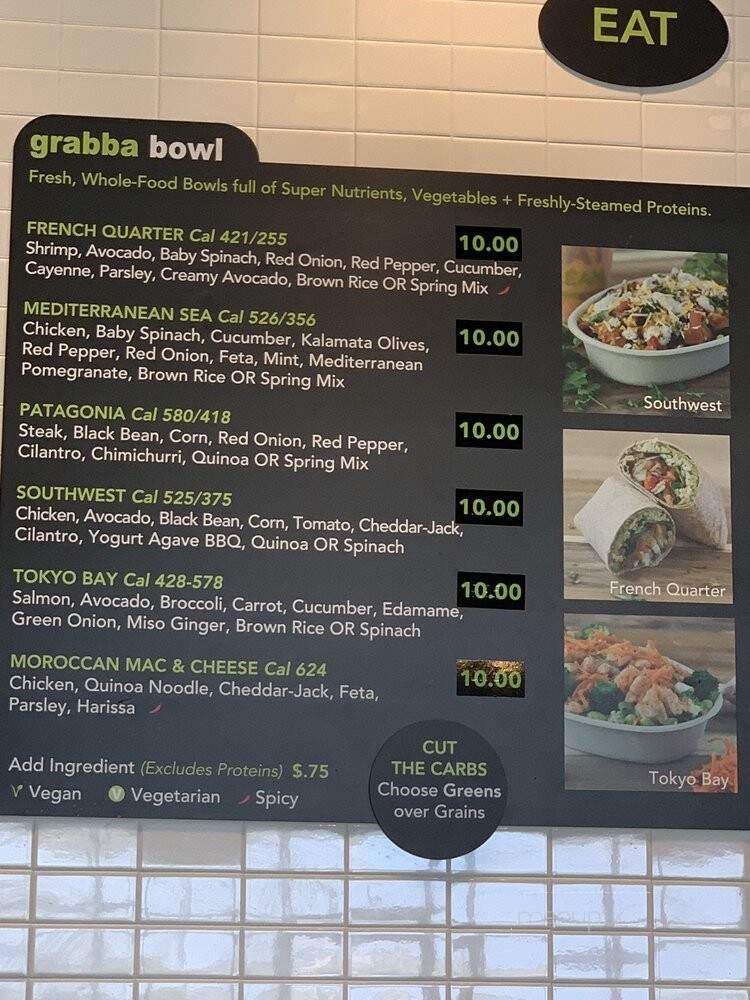 Grabbagreen - Temple, TX menu_pic