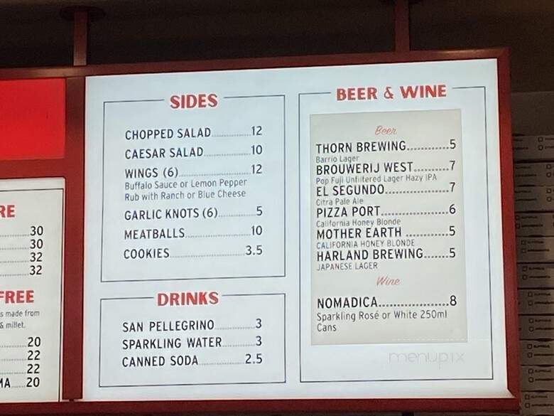 Prime Pizza - Los Angeles, CA menu_pic