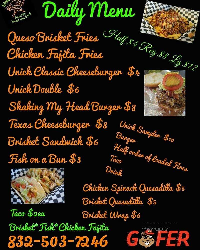 Unick Eat'z - Beaumont, TX menu_pic