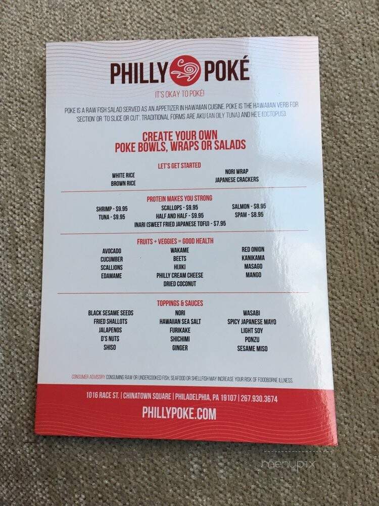 Philly Poke - Philadelphia, PA menu_pic