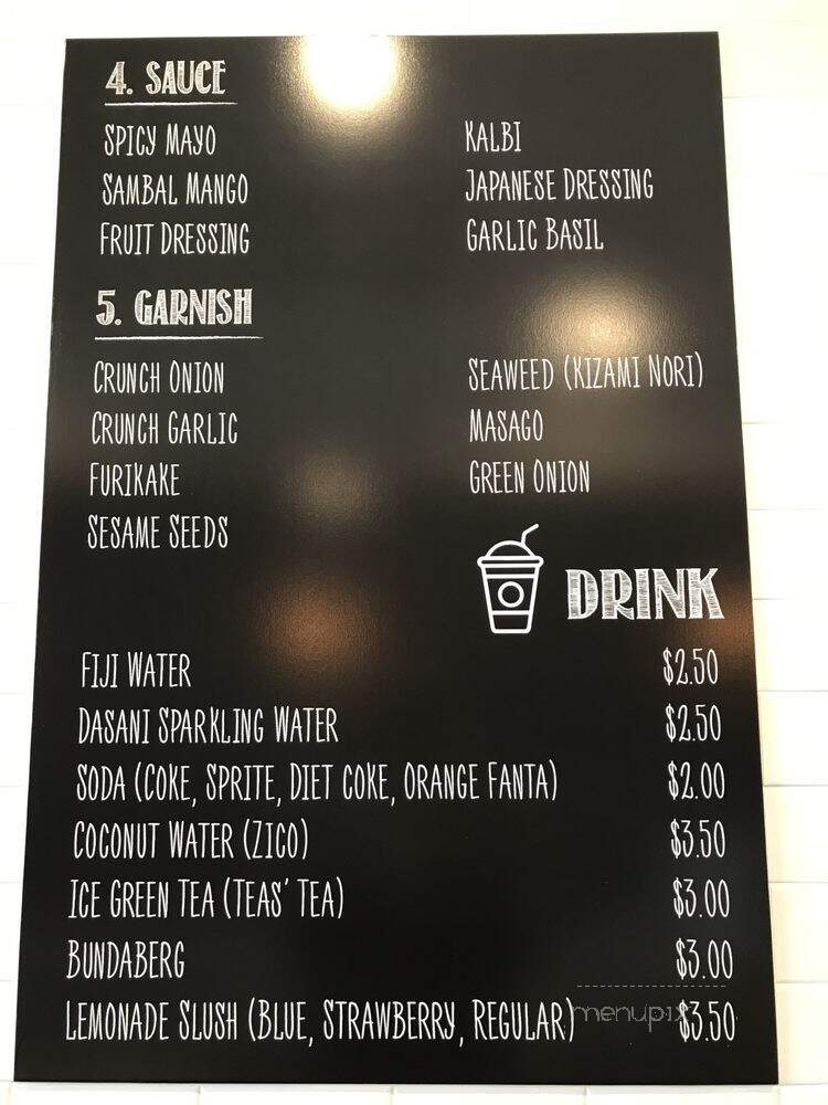 Poke'To - Los Angeles, CA menu_pic