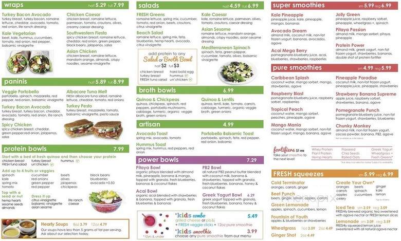 Fresh Healthy Cafe - Spanish Fort, AL menu_pic