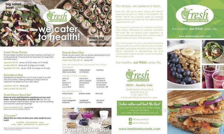 Fresh Healthy Cafe - Spanish Fort, AL menu_pic