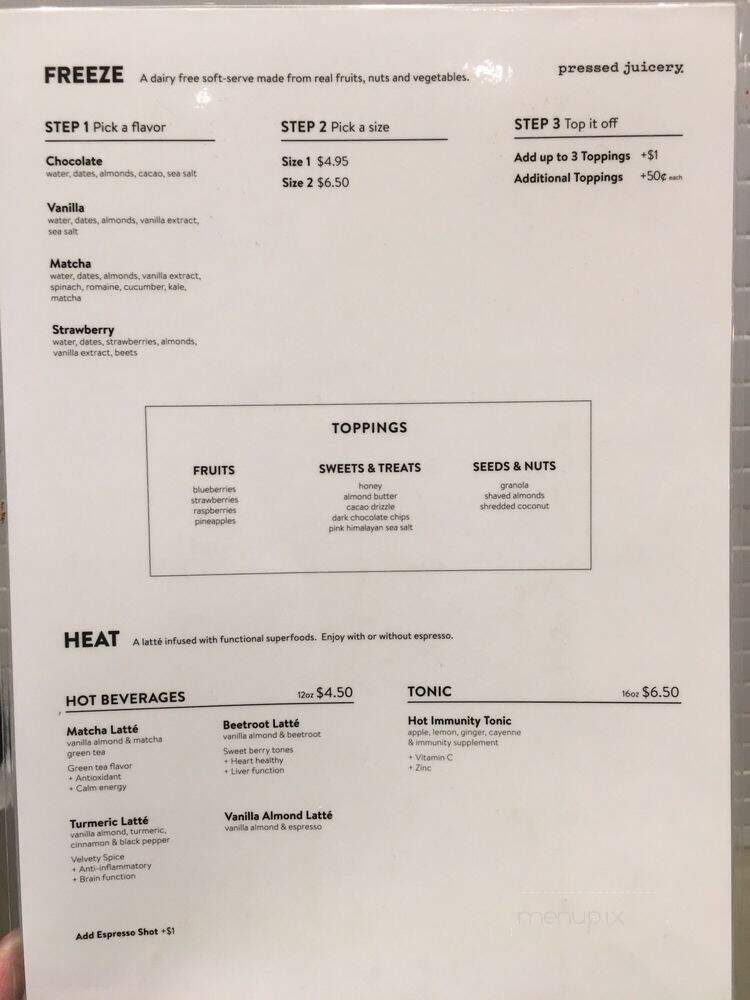 Pressed Juicery - Los Angeles, CA menu_pic