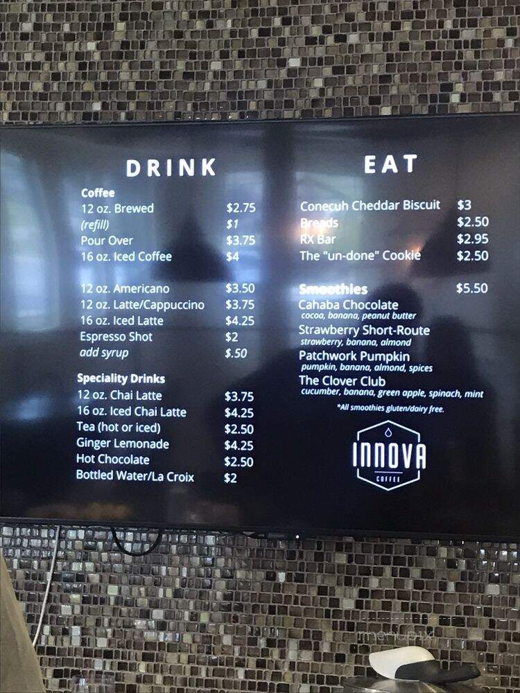 Innova Coffee - Birmingham, AL menu_pic