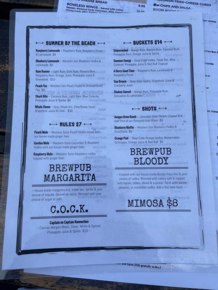 South Haven Brewpub - South Haven, MI menu_pic