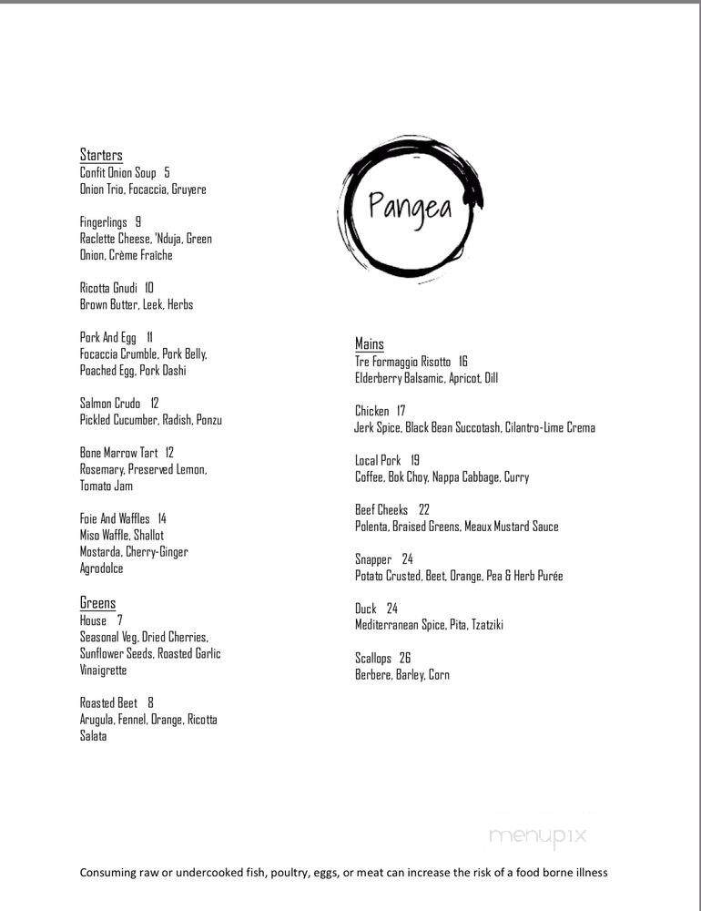 Pangea - Saint Charles, MO menu_pic