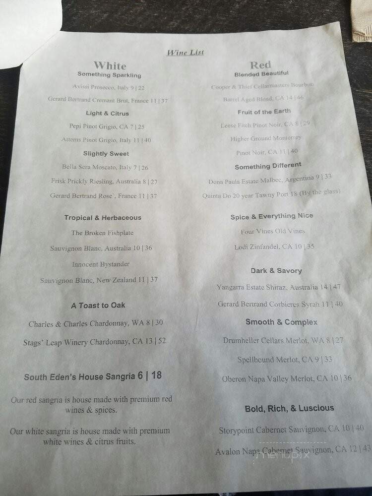 Cream of the Crop Cafe and Wine Bar - Thomasville, GA menu_pic