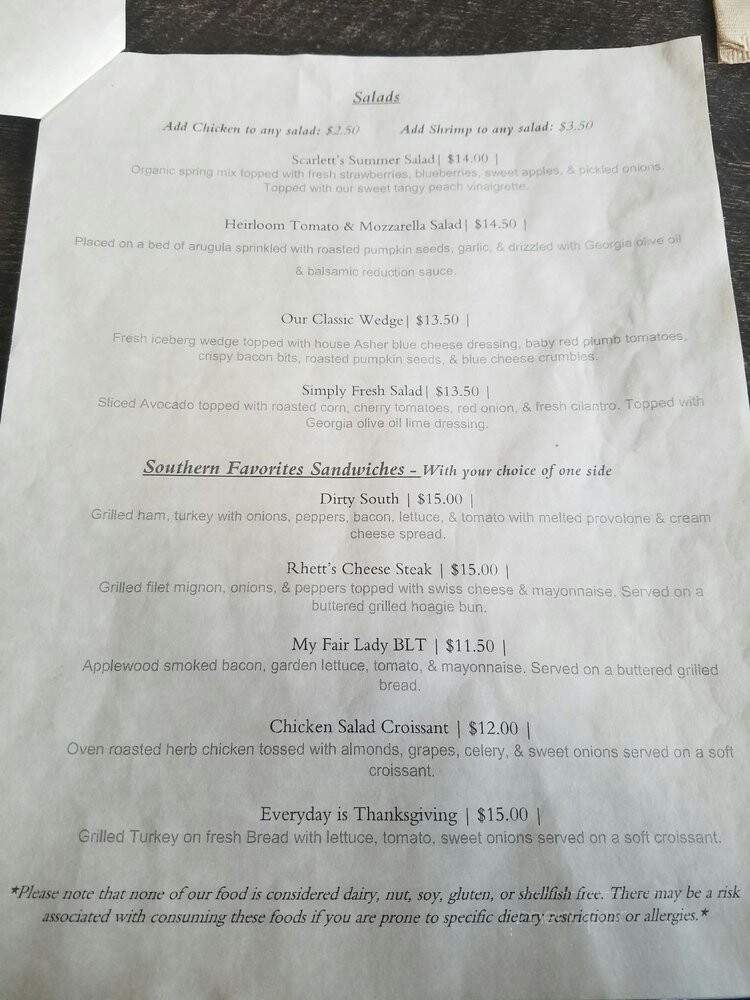 Cream of the Crop Cafe and Wine Bar - Thomasville, GA menu_pic
