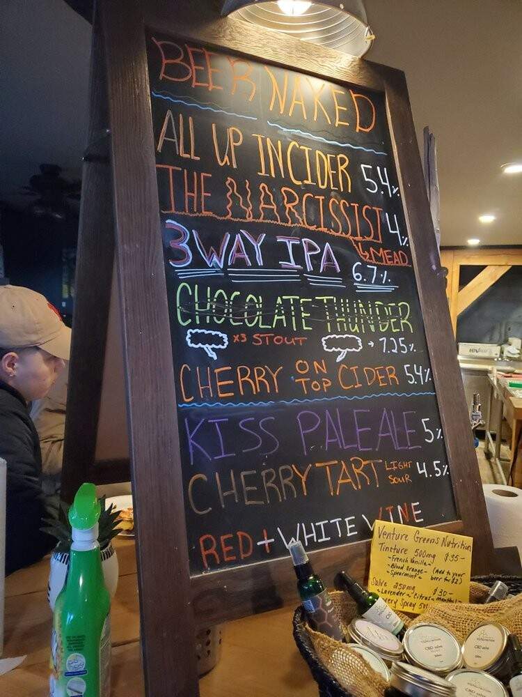 Beer Naked Brewery - Marlboro, VT menu_pic