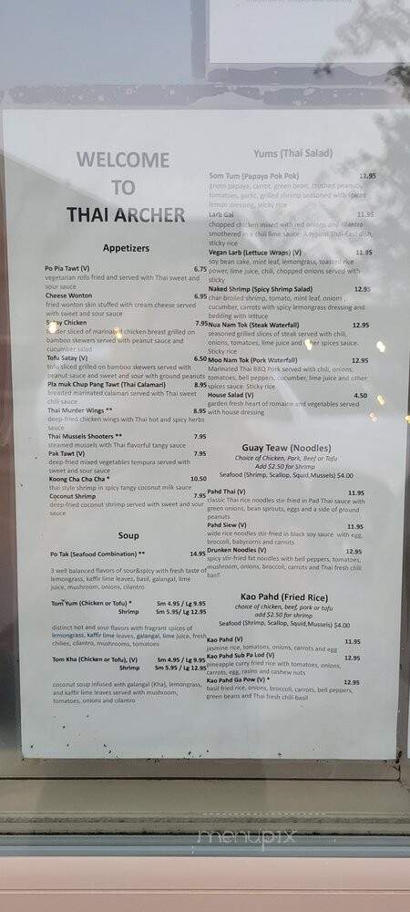 Thai Archer - Salt Lake City, UT menu_pic