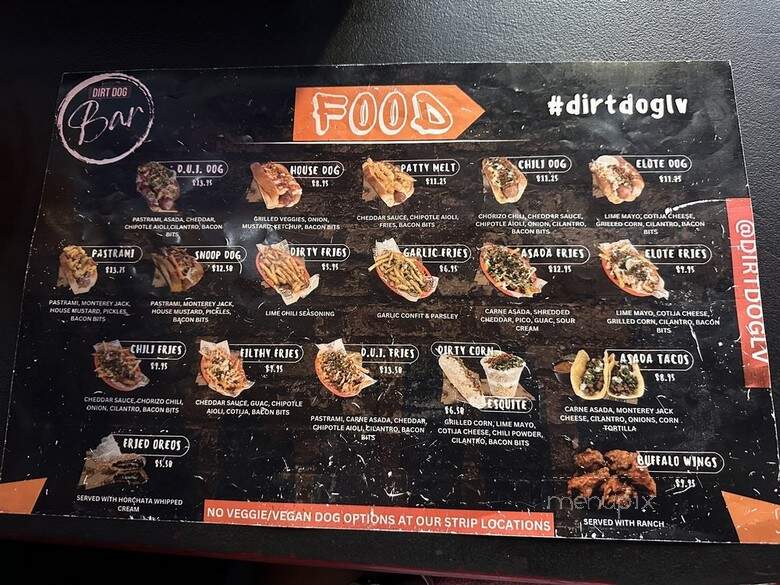 Dirt Dog - Las Vegas, NV menu_pic