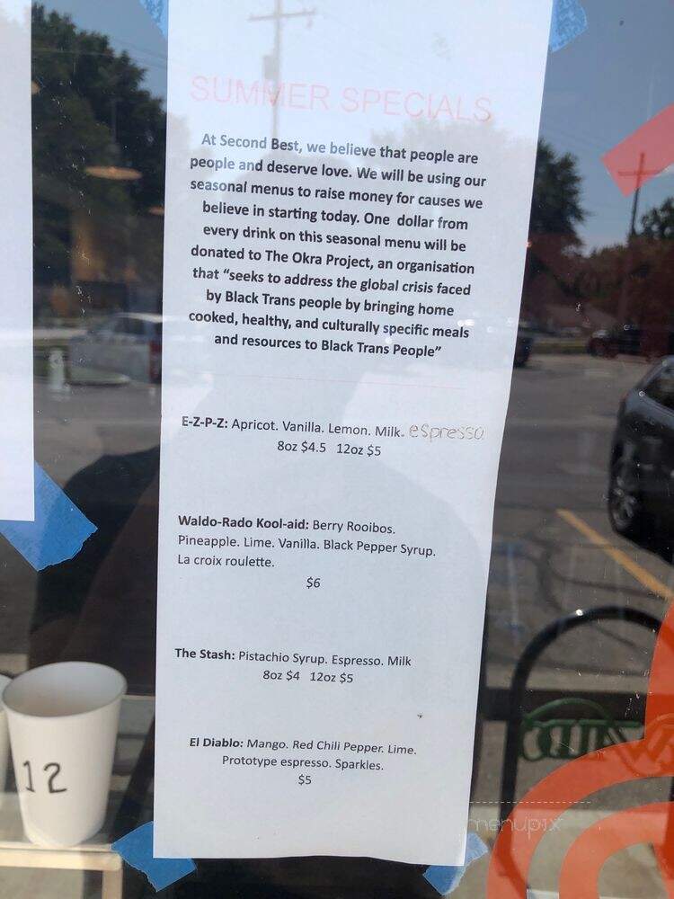 Second Best Coffee - Kansas City, MO menu_pic