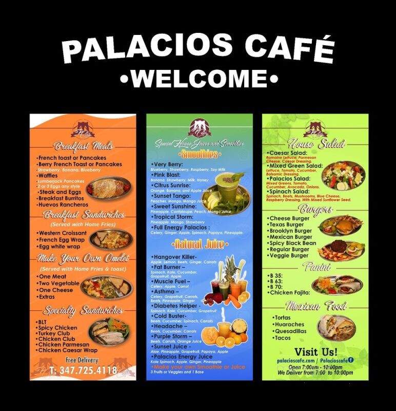 Palacios Cafe - Brooklyn, NY menu_pic