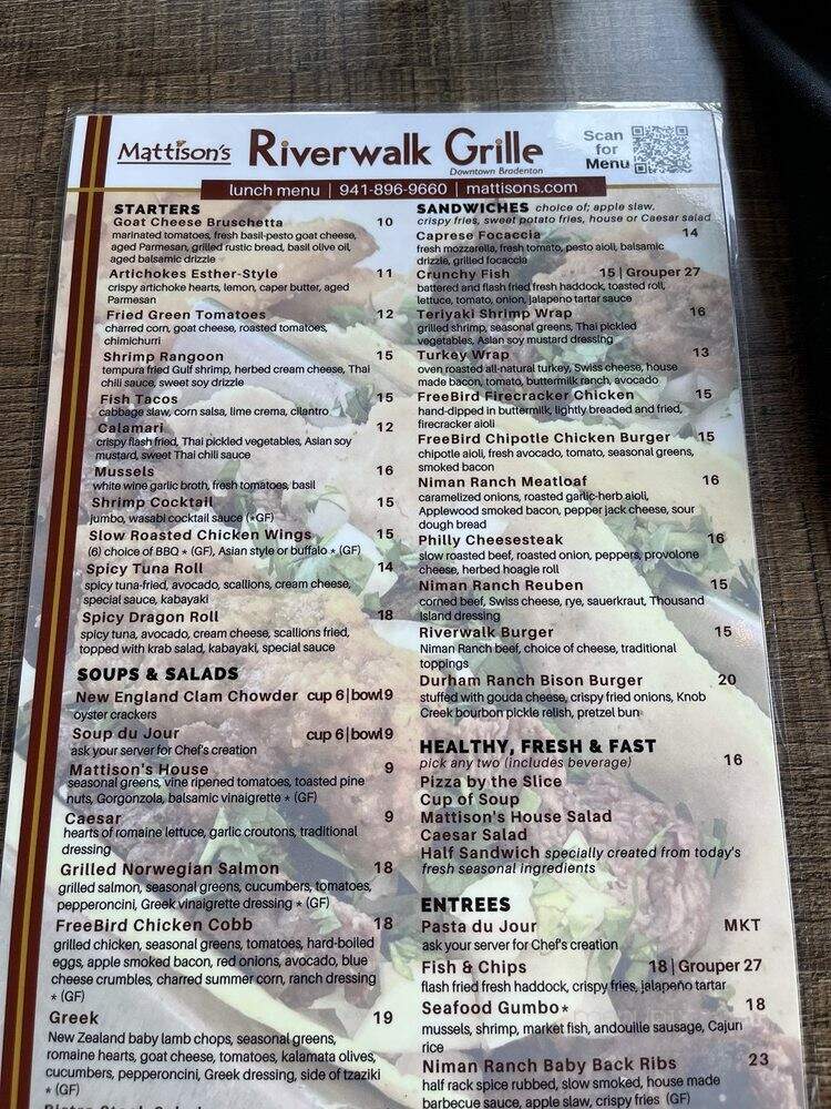 Mattison's City Grille Bradenton Riverwalk - Bradenton, FL menu_pic