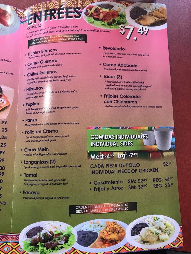 Guatemalteca Bakery & Restaurant - Maywood, CA menu_pic