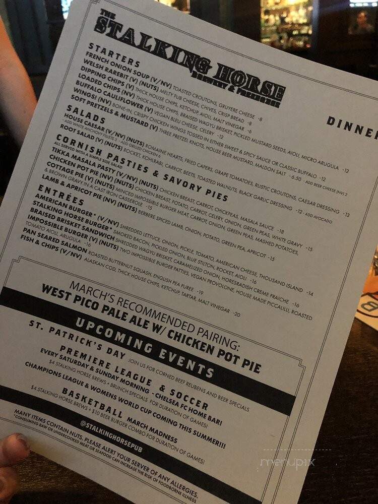 The Stalking Horse Brewery & Freehouse - Los Angeles, CA menu_pic