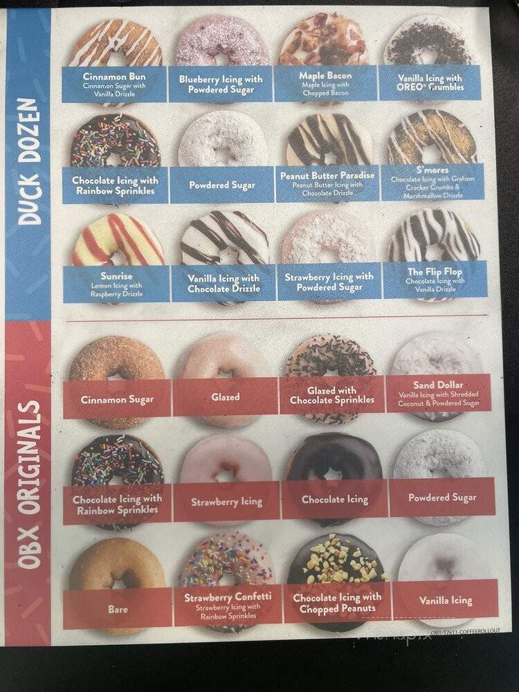 Duck Donuts - Savannah, GA menu_pic