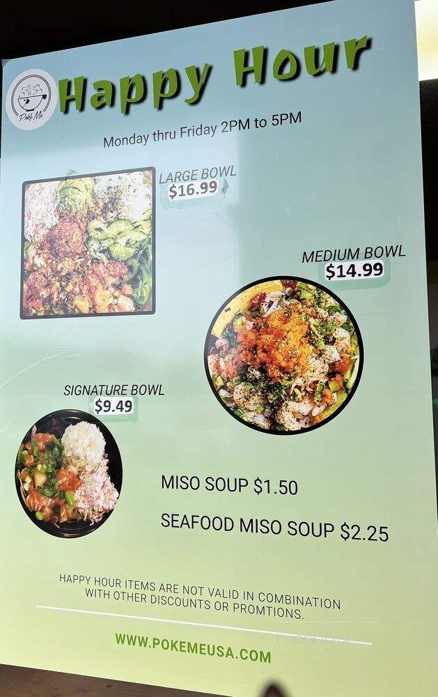 Poke Me - Rancho Palos Verdes, CA menu_pic