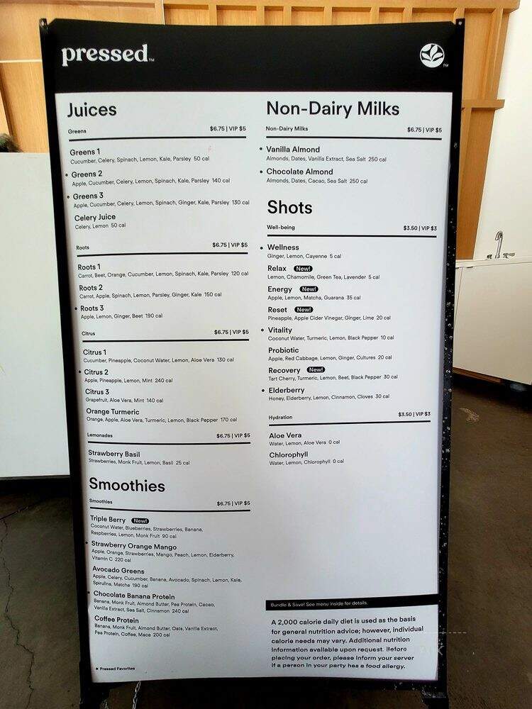 Pressed Juicery - Torrance, CA menu_pic