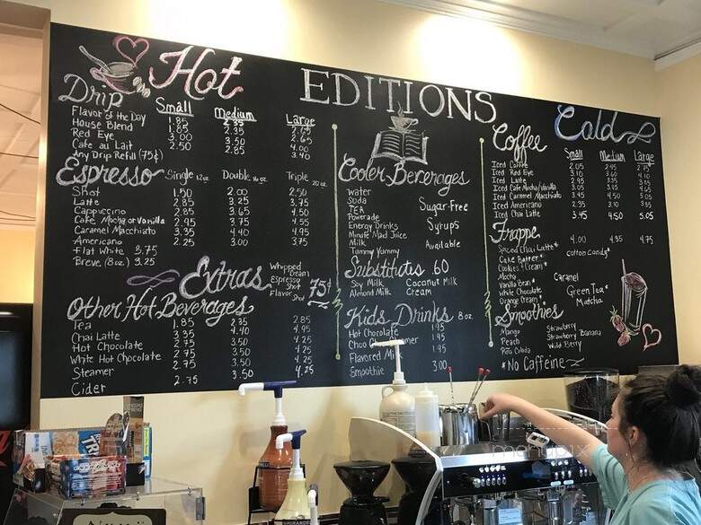 Editions Coffee Shop and Book Store - Kannapolis, NC menu_pic
