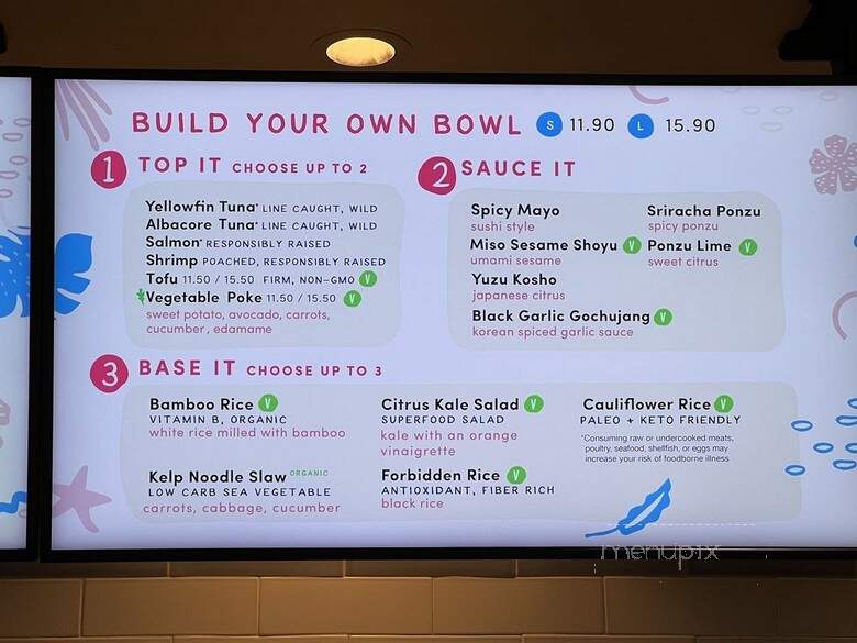 Sweetfin Poke - Los Angeles, CA menu_pic