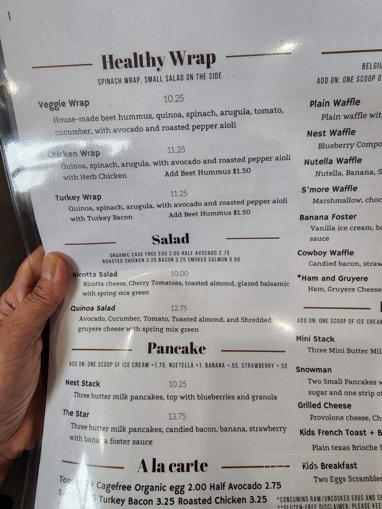 The Nest Cafe - Frisco, TX menu_pic