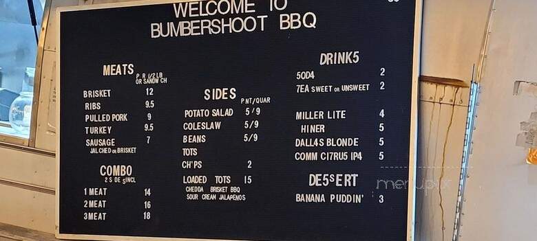 Bumbershoot Barbecue - Argyle, TX menu_pic