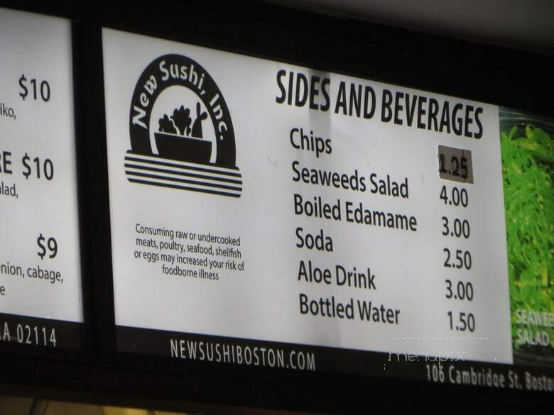 New Sushi - Boston, MA menu_pic