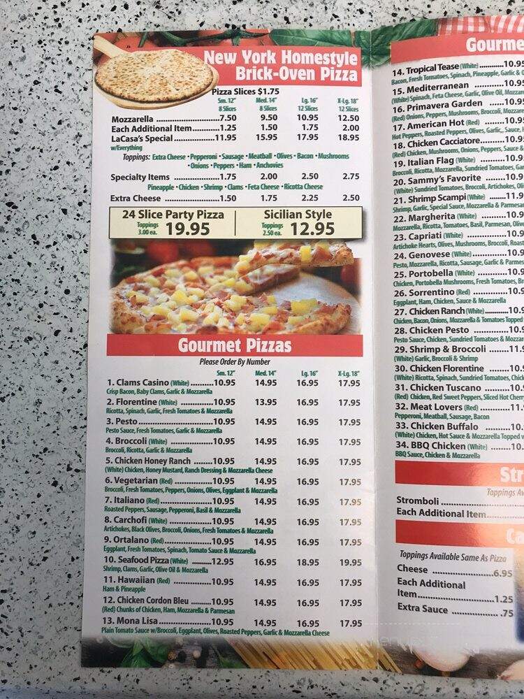 La Casa Pizzeria - Naugatuck, CT menu_pic