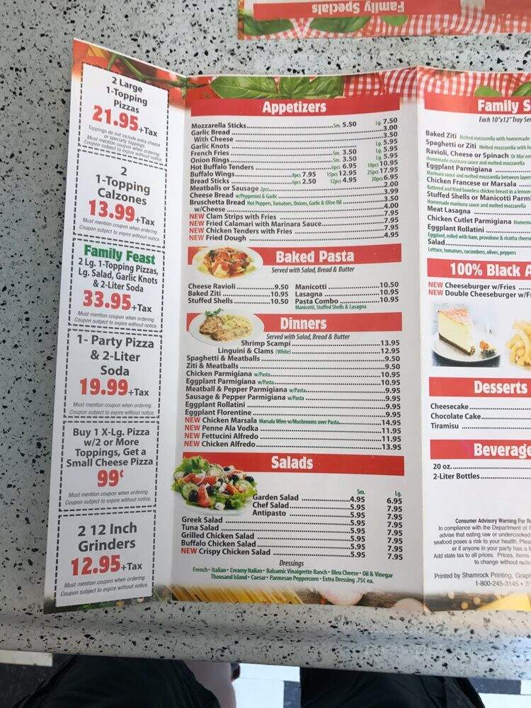 La Casa Pizzeria - Naugatuck, CT menu_pic