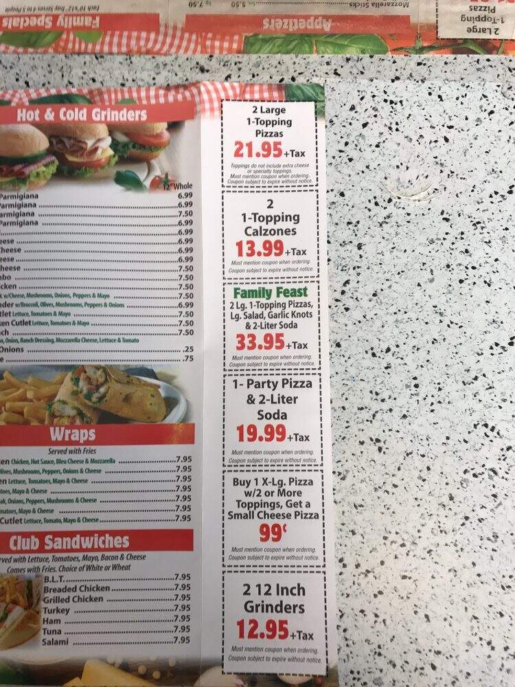 La Casa Pizzeria - Naugatuck, CT menu_pic