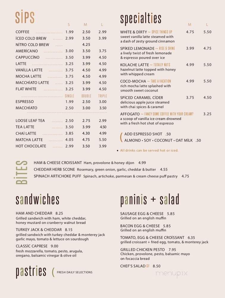 Joe Maxx Coffee - Denver, CO menu_pic