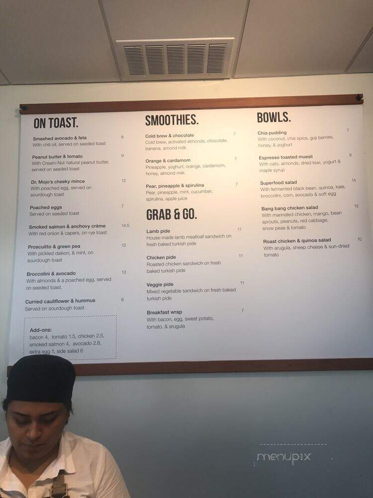 Mojo Coffee - Chicago, IL menu_pic