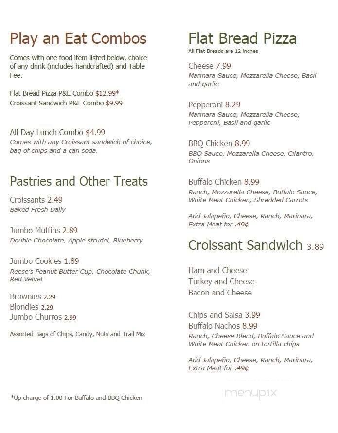 Java Game Haus - Jacksonville, FL menu_pic