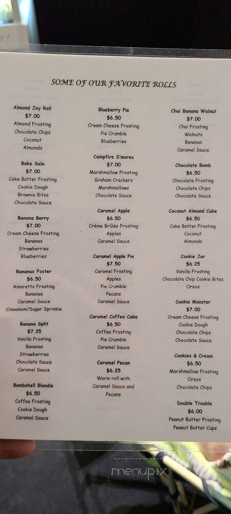 Cinnaholic - Meridian, ID menu_pic