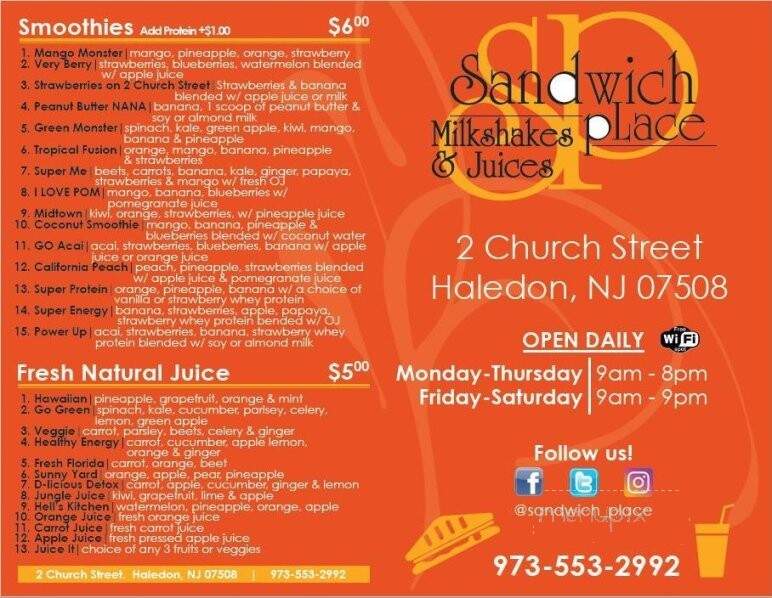 Sandwich Place - Haledon, NJ