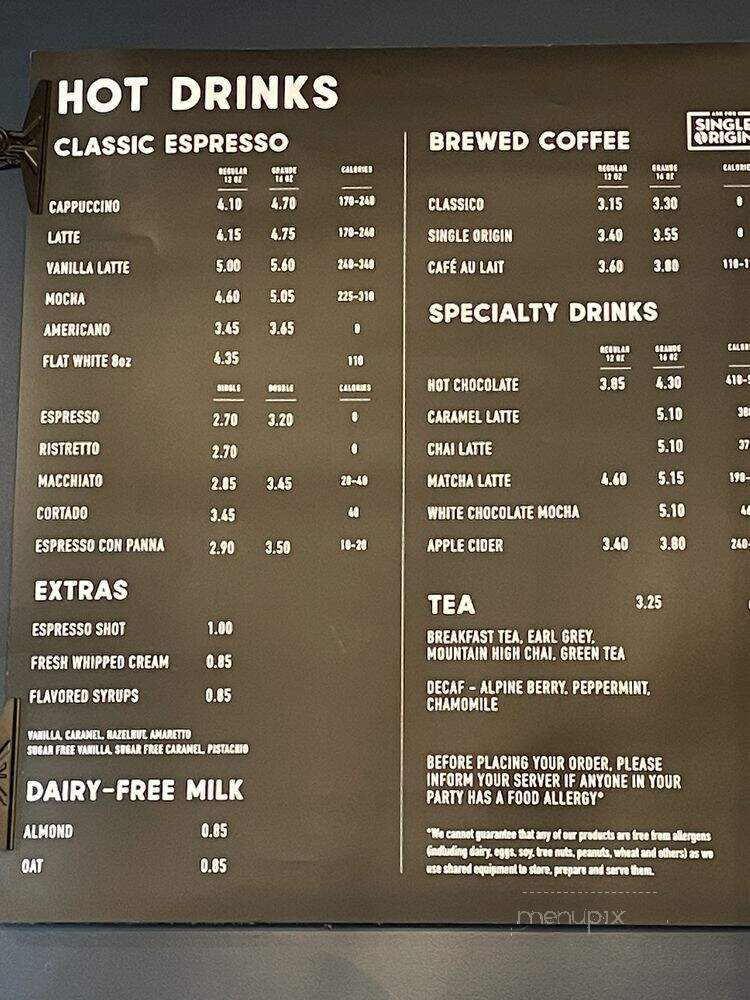 Caffe Nero - Dedham, MA menu_pic