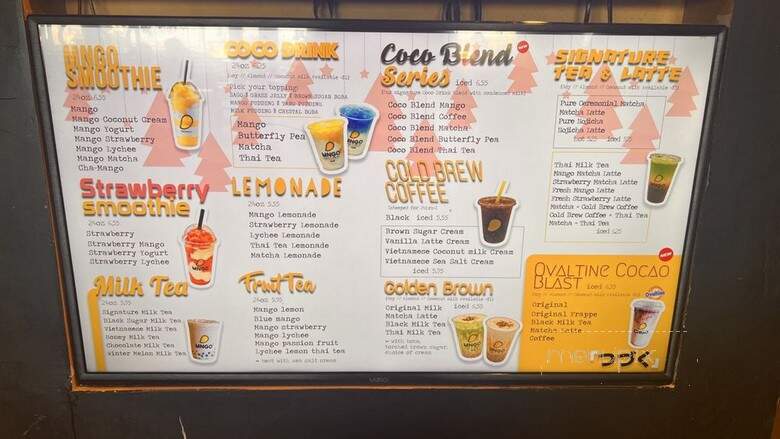 MNGO cafe - San Diego, CA menu_pic