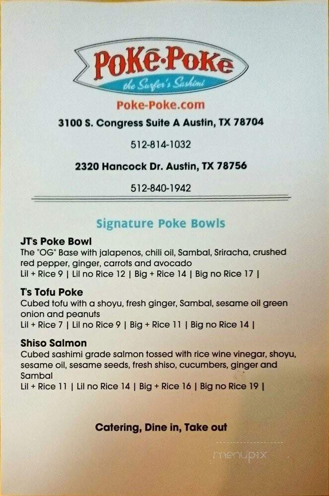 Poke-Poke - Austin, TX menu_pic