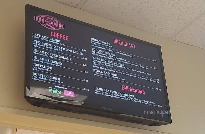 Box Of Cubans - Tampa, FL menu_pic