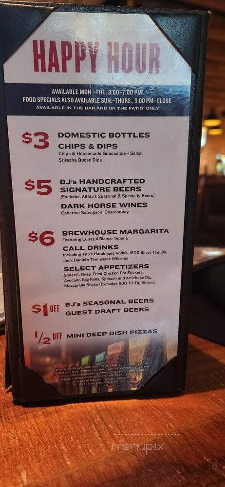 BJ's Restaurant & Brewhouse - Fredericksburg, VA menu_pic
