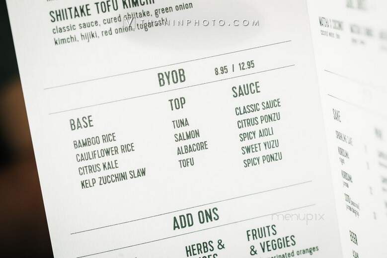 Pok The Raw Bar - Dallas, TX menu_pic