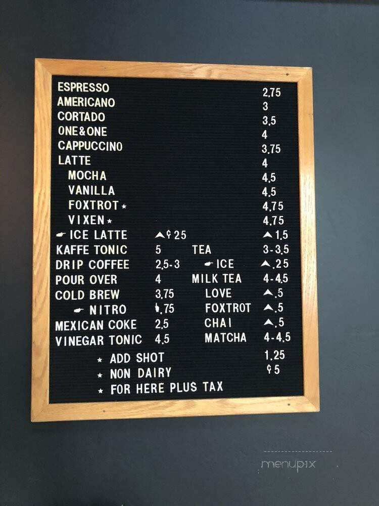 Genteel Coffee - San Diego, CA menu_pic